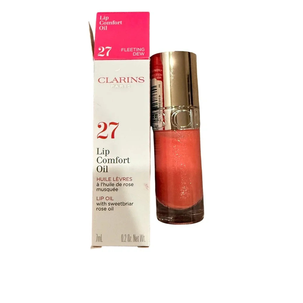 New in Box Clarins Lip Comfort Oil 27 Fleeting Dew 7ml 0.2oz Limited Edition‎
